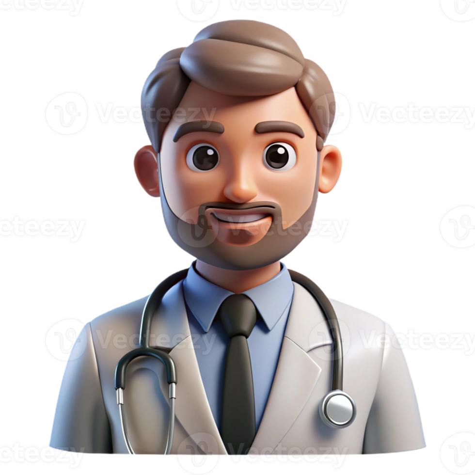 beautiful traditional Portrait of a doctor with a compassionate gaze, wearing a stethoscope, lit by the cool, sterile light of a hospital room, in a photorealistic style premium png