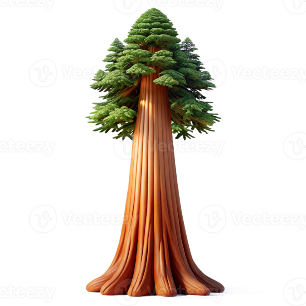 stunning modern A giant sequoia tree towering over a forest, majestic and awe-inspiring, photorealistic style, natural lighting exclusive png