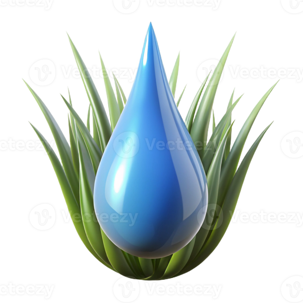 stunning classic A single, perfect raindrop hanging from a blade of grass, reflecting the surrounding environment, macro photography, soft lighting professional png