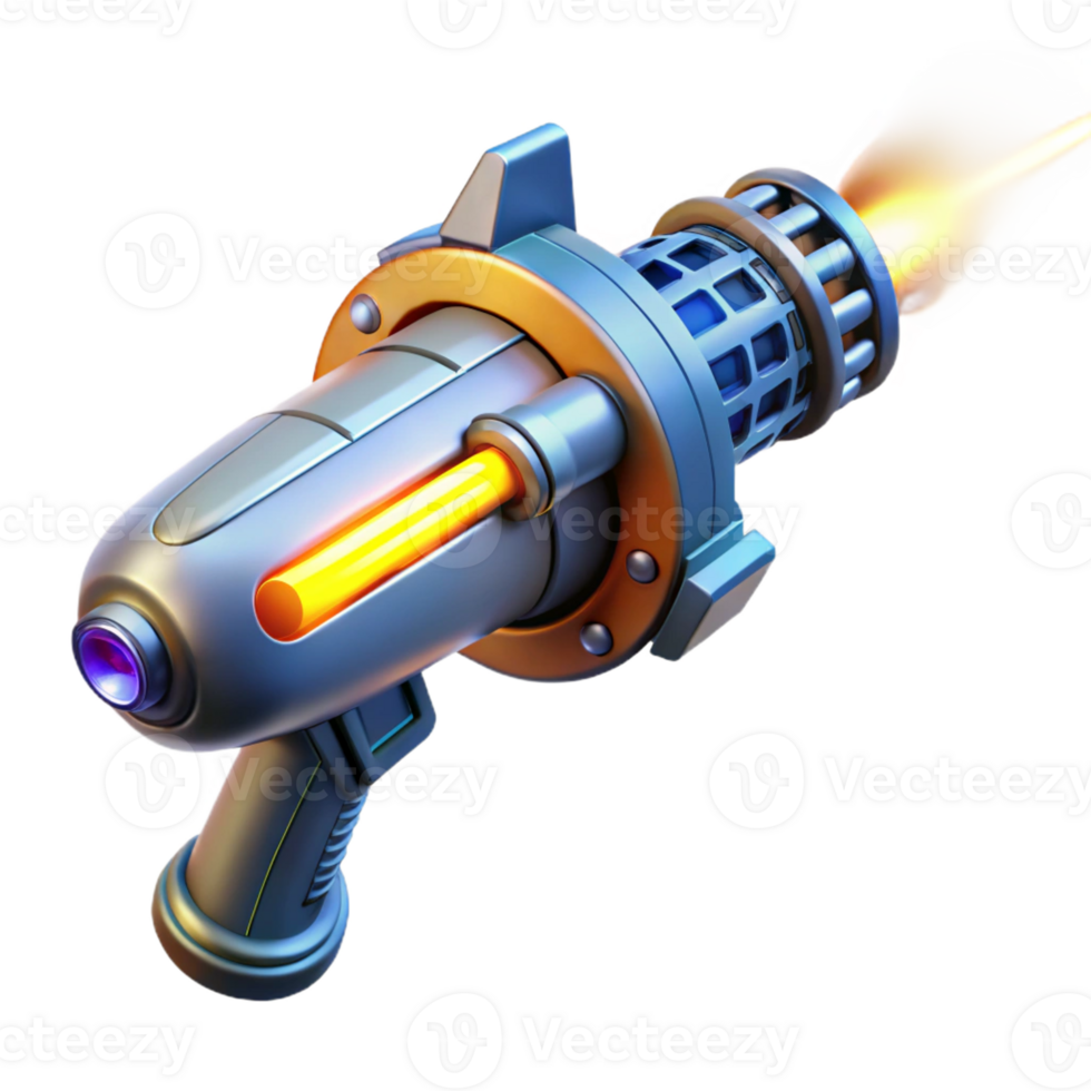 elegant classic A futuristic weapon firing a beam of energy, powerful and destructive, sci-fi style 4K png