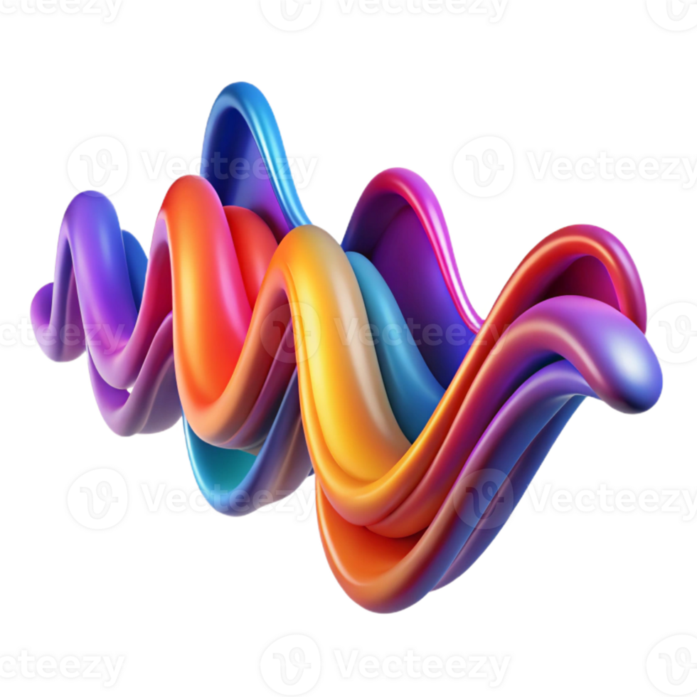 dramatic minimalist An abstract representation of sound waves, using vibrant colors and flowing lines, in a dynamic style genuine png