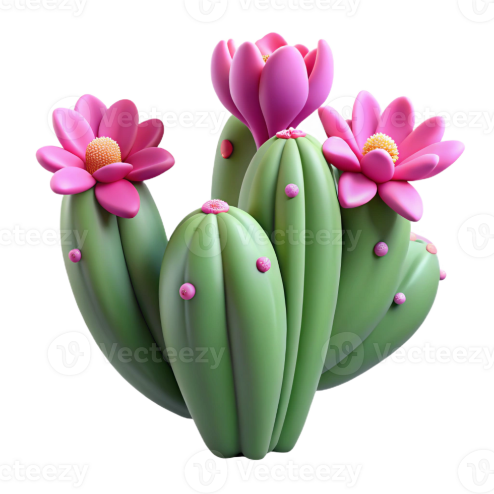 extraordinary rustic A desert cactus with vibrant pink flowers, harsh midday sun, minimalist style professional png