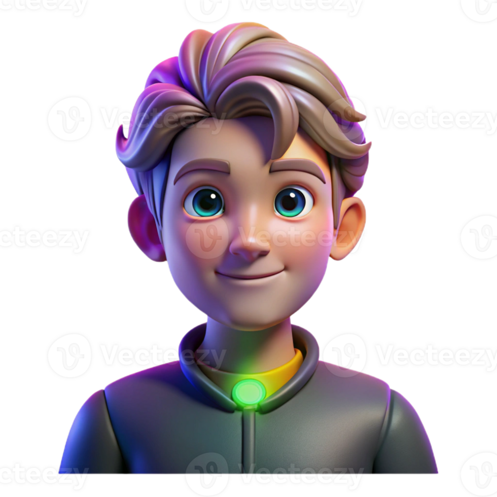 beautiful artistic Portrait of a person with a whimsical expression and playful demeanor, illuminated by bright, colorful lights, in a fantasy art style exclusive png