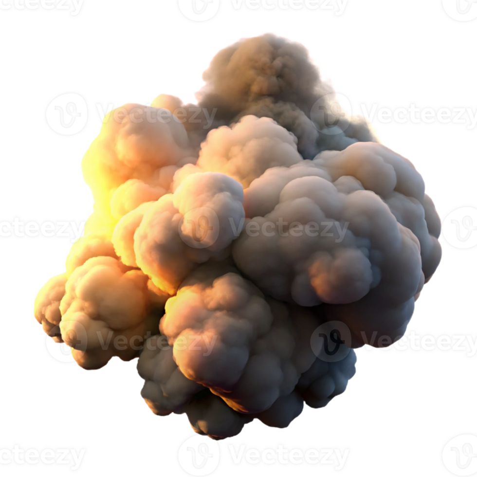 serene abstract A cloud of smoke and dust, swirling and billowing in slow motion, lit by a dramatic, backlighting, in a dark, atmospheric style authentic png