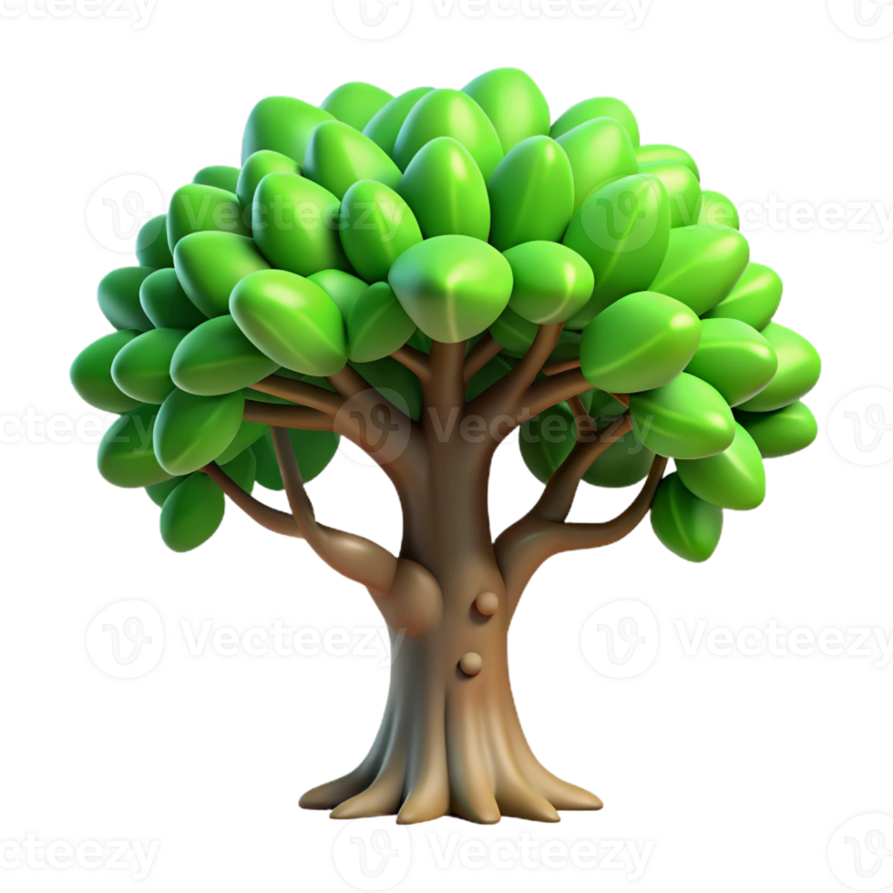 stunning creative A majestic oak tree with sprawling branches, covered in vibrant green leaves, realistic style, sunlight filtering through leaves original png