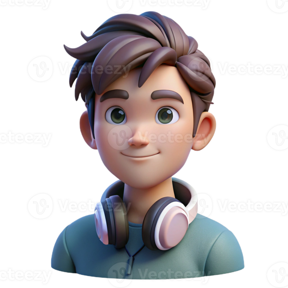 impressive minimalist Portrait of a teenager with headphones around their neck and a wistful expression, bathed in soft, diffused light, in a contemporary photographic style original png