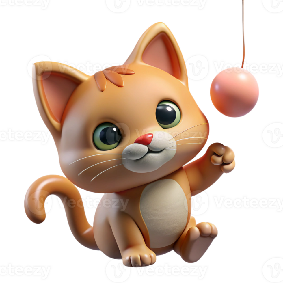 wonderful traditional A curious kitten batting at a dangling string, soft window light, playful photography style 4K png