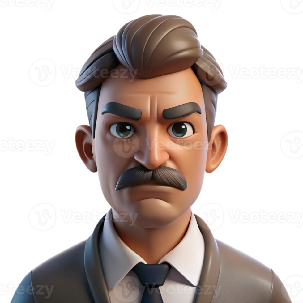 beautiful artistic Portrait of a middle-aged man with a handlebar mustache and a stern expression, lit by a dramatic side light, in a vintage photographic style exclusive png