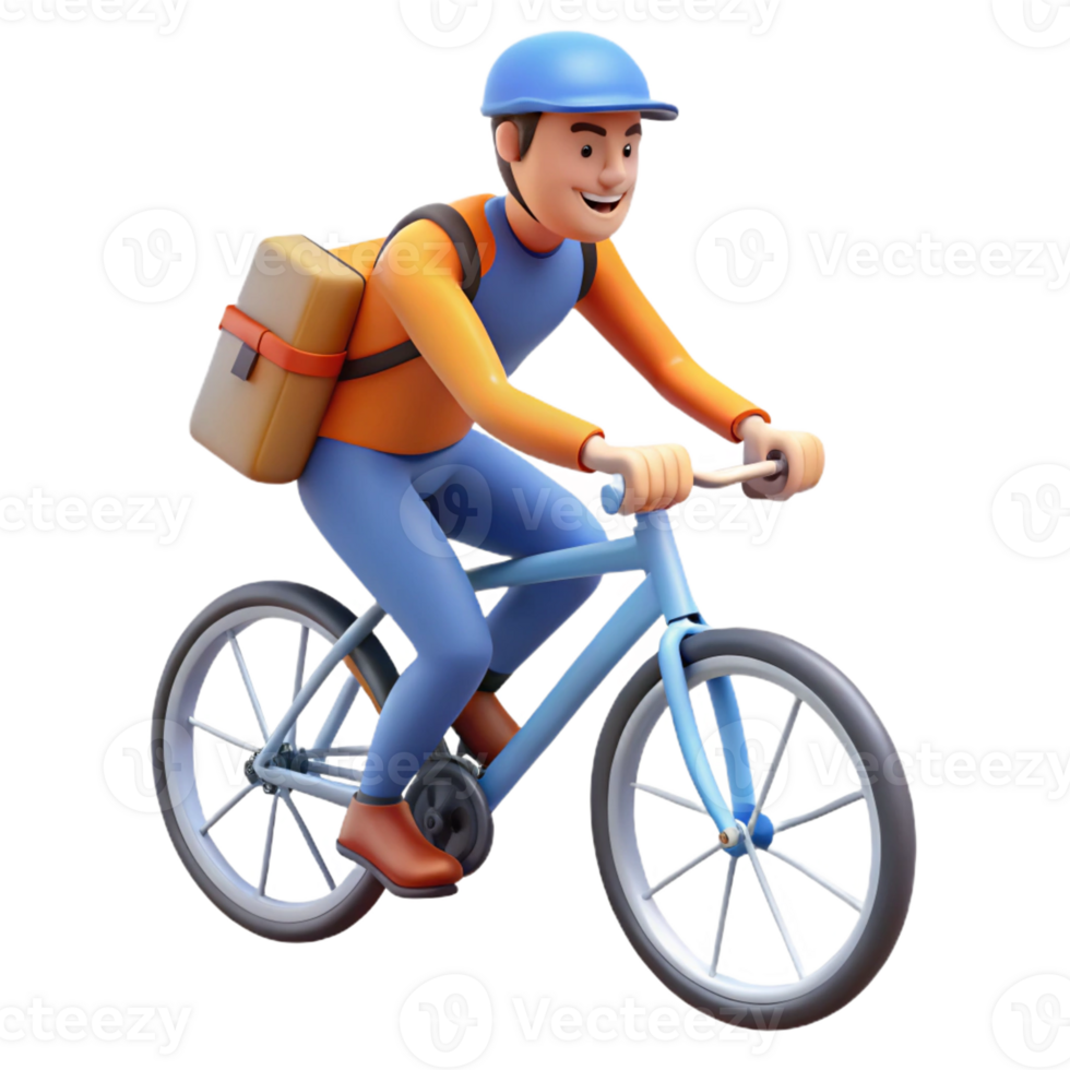extraordinary creative A bicycle messenger weaving through traffic, urban cycling photography, dynamic motion blur genuine png