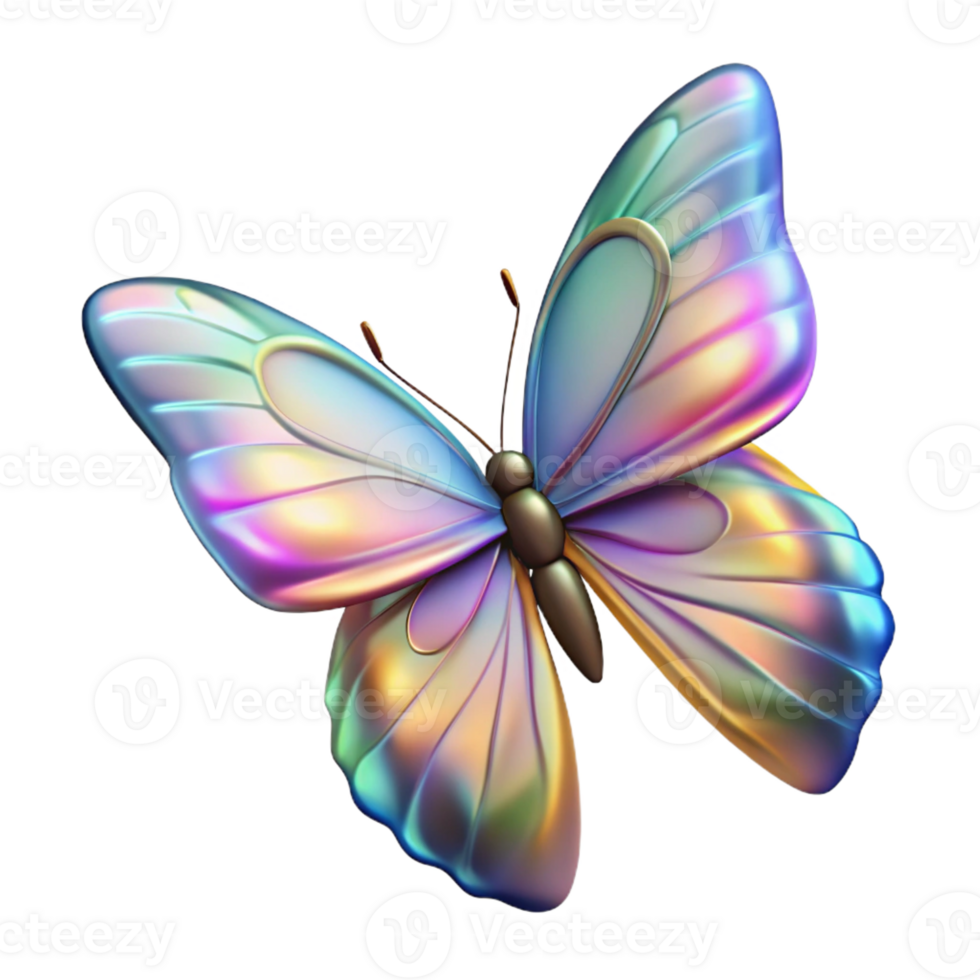extraordinary minimalist A delicate butterfly with iridescent wings, soft lighting, macro photography style authentic png