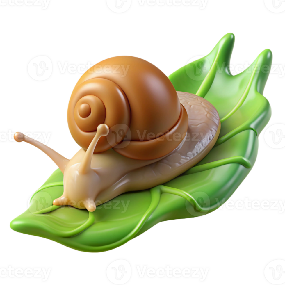beautiful classic A snail slowly moving across a leaf, macro photography style, detailed texture and slime trail high resolution png