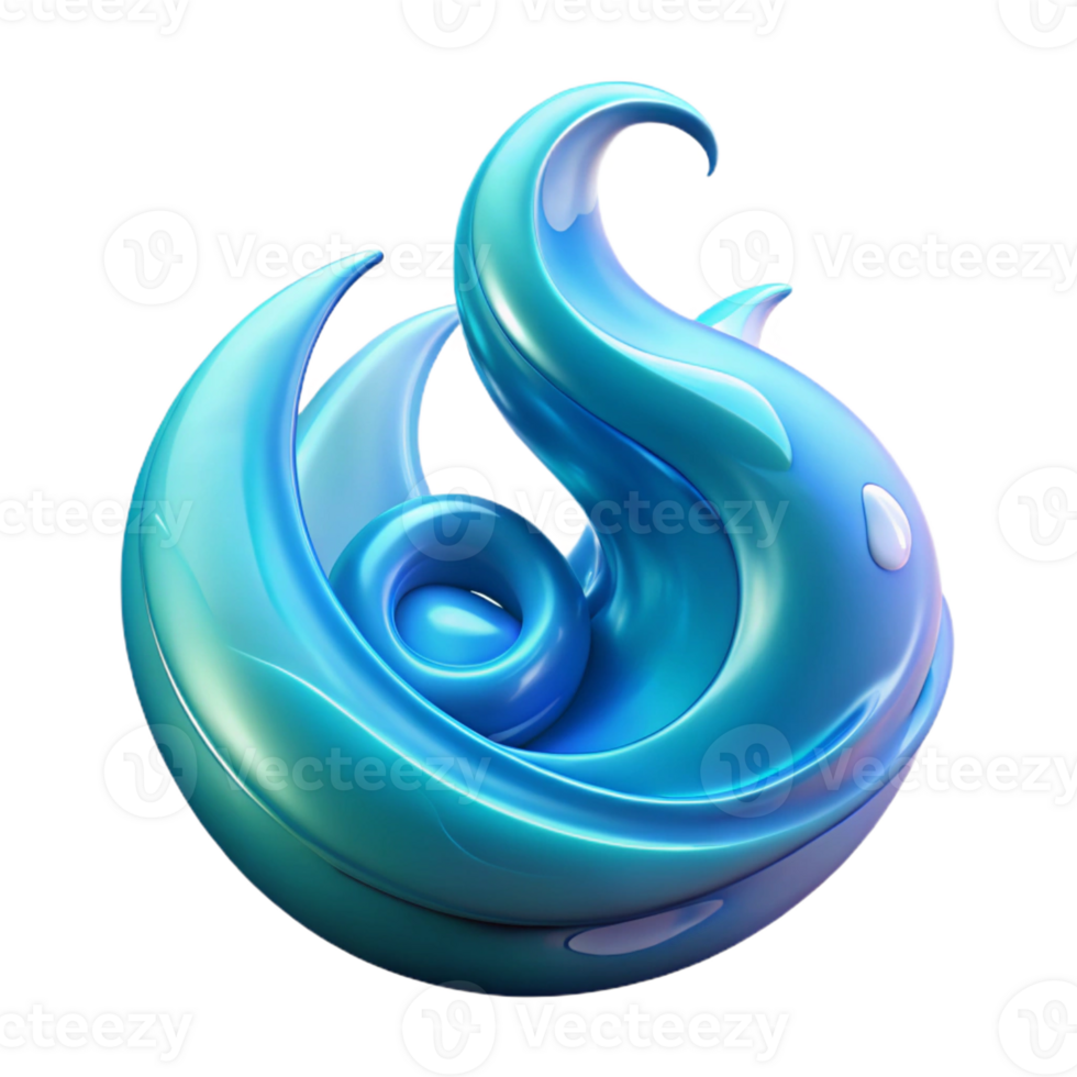 dramatic rustic A powerful elemental spirit composed of swirling water, its form shimmering and translucent. Abstract style, cool colors exclusive png