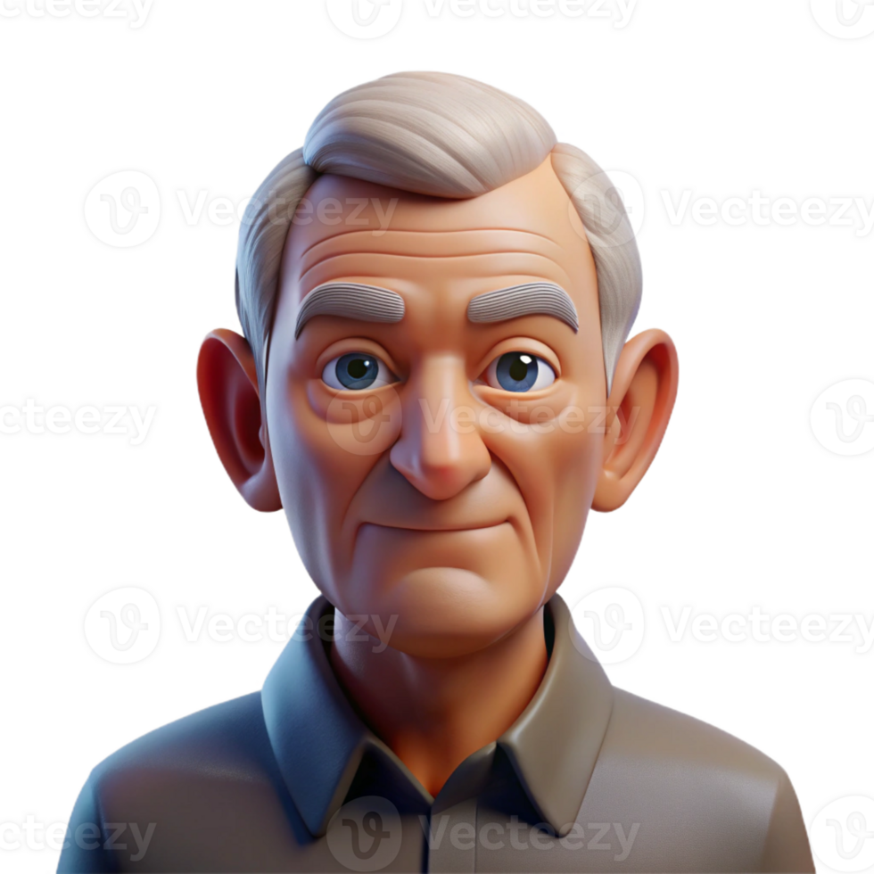 impressive creative Portrait of an elderly man with deep wrinkles and a thoughtful expression, illuminated by a single, overhead spotlight, in a hyperrealistic style high quality png