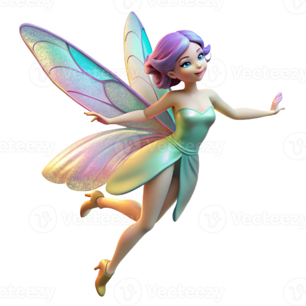 wonderful traditional A graceful fairy dancing in a moonlit glade, her wings shimmering with iridescent light. Soft, ethereal lighting. Romantic style authentic png