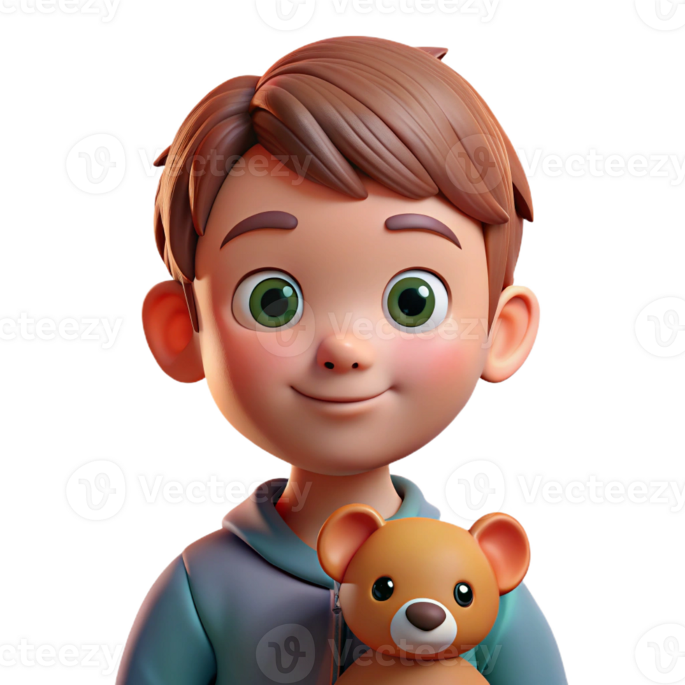 vibrant minimalist Portrait of a young child with wide, innocent eyes, holding a teddy bear, lit by soft, diffused light, in a heartwarming, sentimental style authentic png