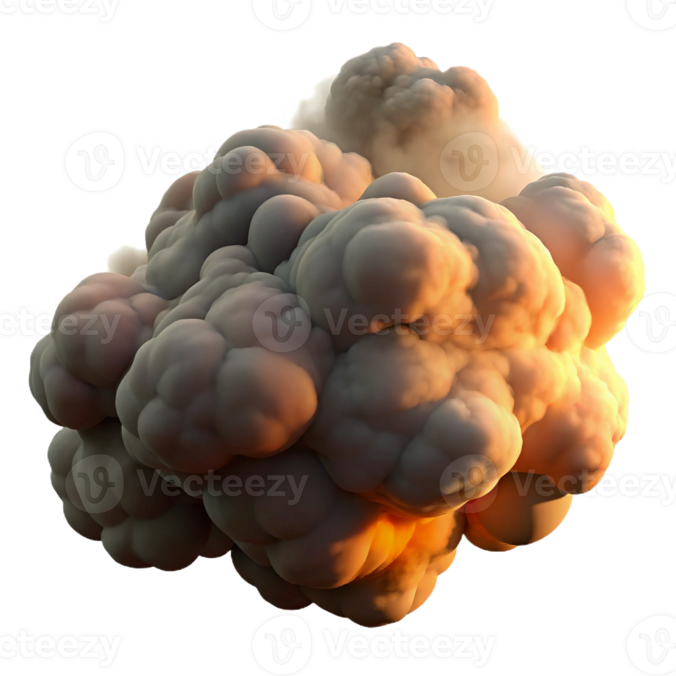 serene contemporary A cloud of smoke and dust, swirling and billowing in slow motion, lit by a dramatic, backlighting genuine png