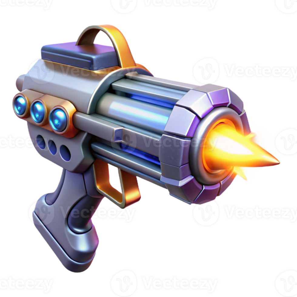 dramatic creative A futuristic weapon firing a beam of energy, powerful and destructive, sci-fi style original png