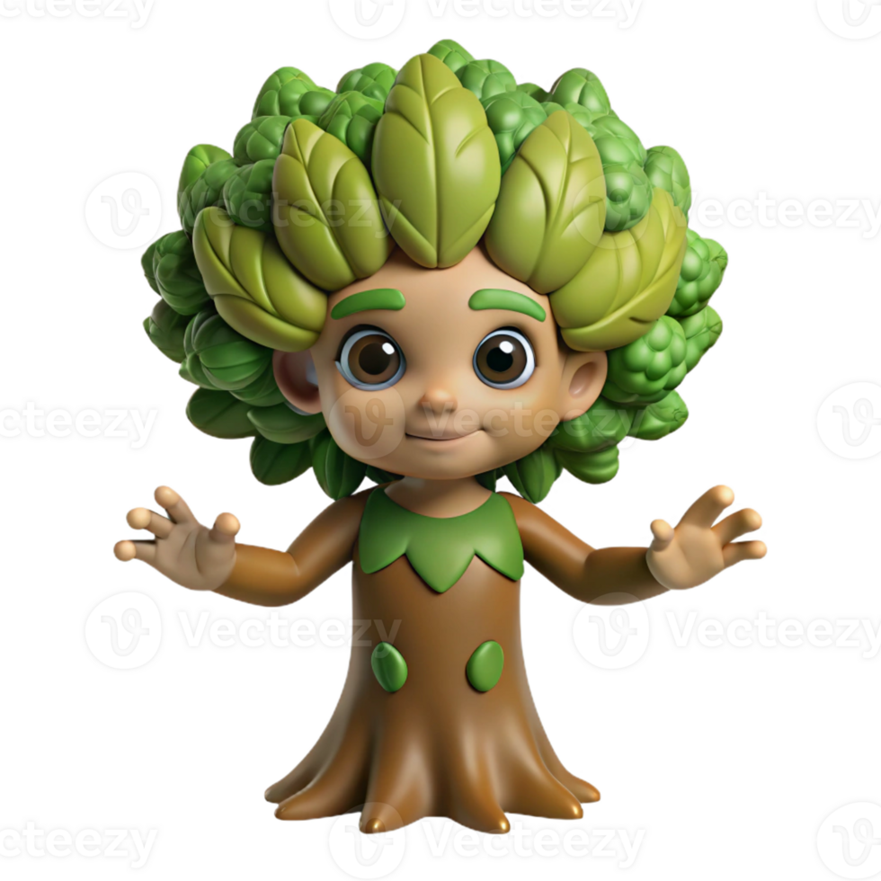 magnificent abstract A playful dryad with bark-like skin and leafy hair, merging with a giant oak tree. Surrealism style, dappled lighting high resolution png