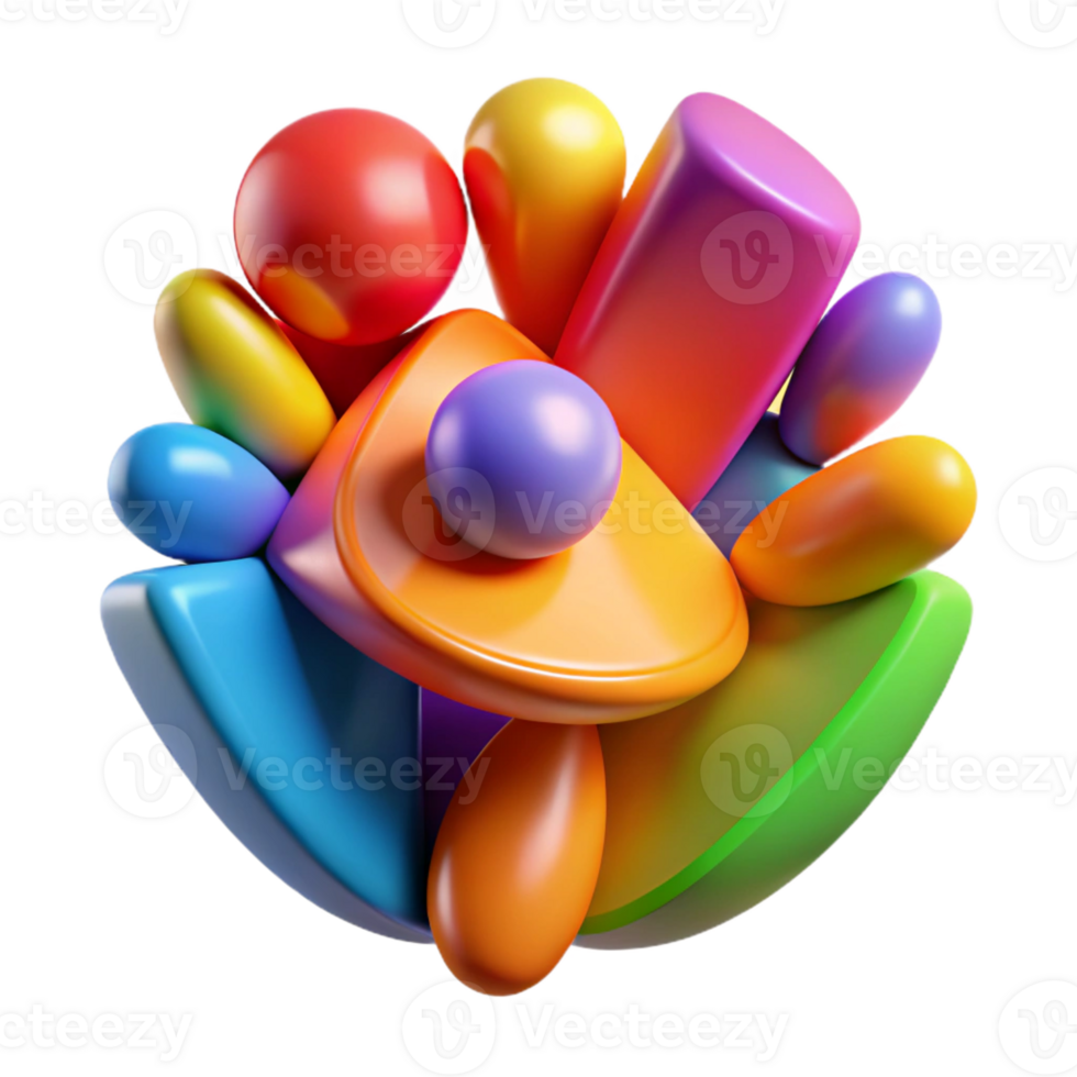 dramatic creative An abstract representation of human emotions, using vibrant colors and dynamic shapes, in an expressionist style professional png