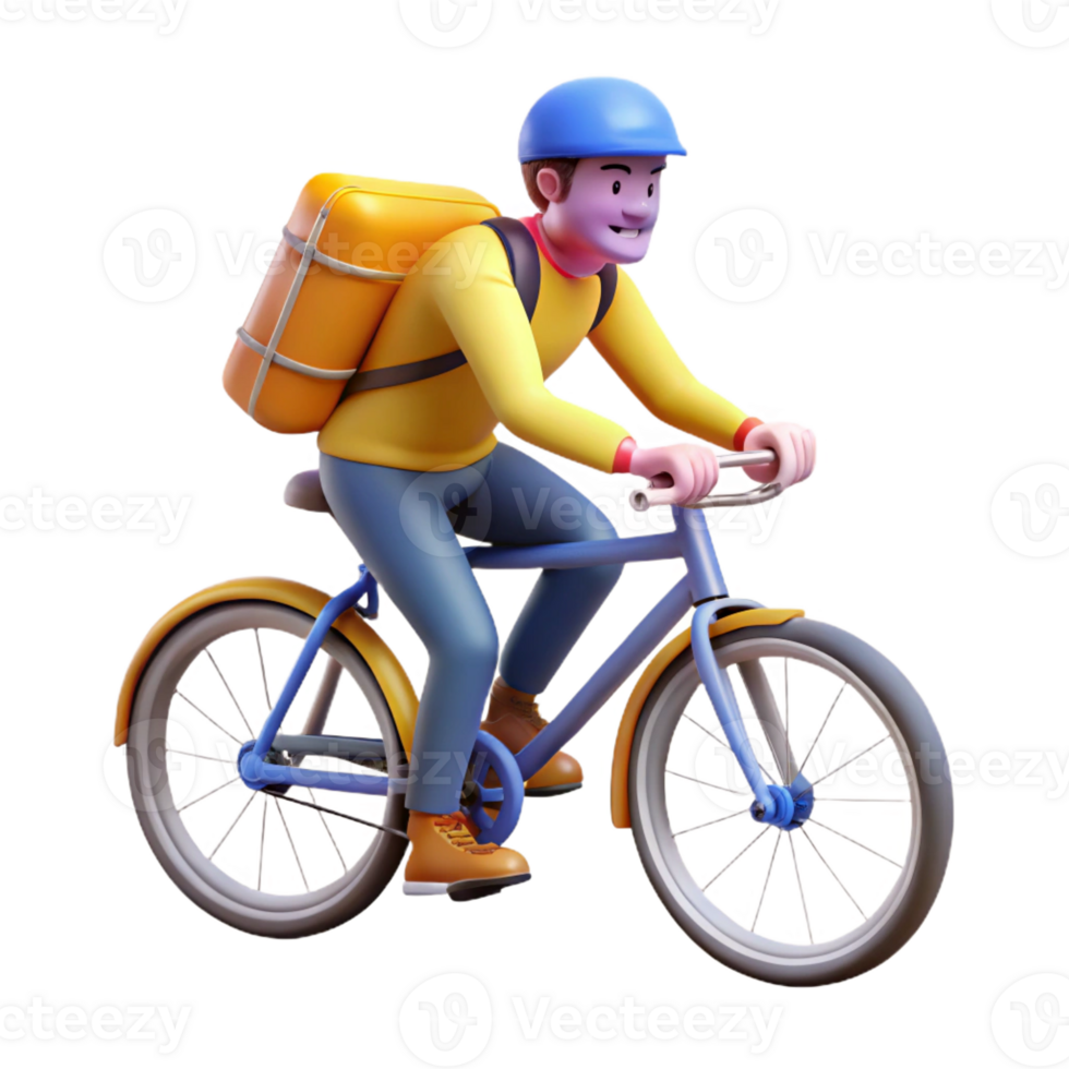 elegant modern A bicycle messenger weaving through traffic, urban cycling photography, dynamic motion blur 4K png