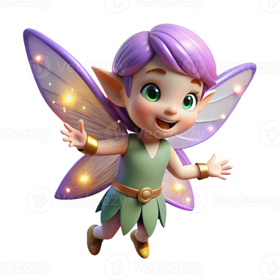 dramatic rustic A playful pixie with iridescent wings and a mischievous grin, sprinkling fairy dust, lit by glowing particles. Anime style authentic png