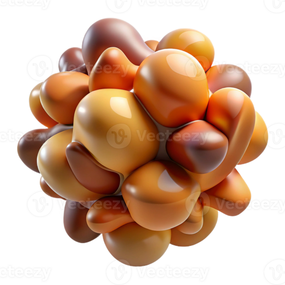 magnificent abstract A cluster of amorphous shapes, morphing and evolving, in a warm, earthy color palette, in an organic, abstract style genuine png