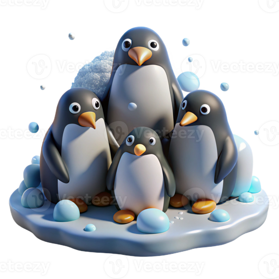 beautiful classic A group of penguins huddled together on an icy shore, blizzard conditions creating a sense of harshness. Photorealistic style exclusive png