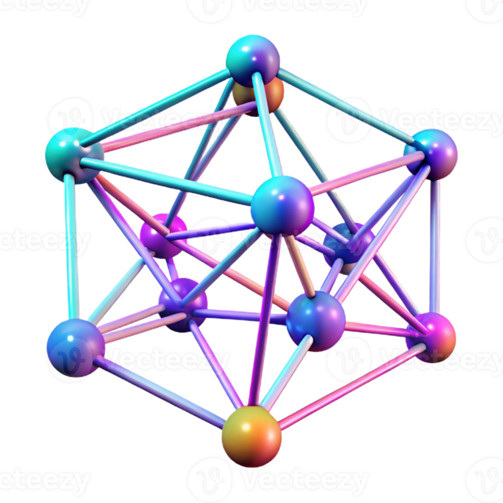 elegante classico un' Rete di interconnesso Linee formatura un' complesso ragnatela, con un' pendenza colore schema e un' futuristico estetico genuino png