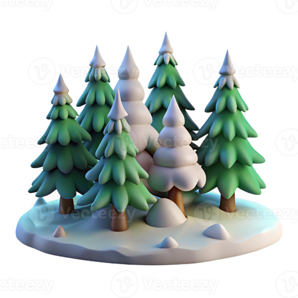 vibrant classic A snow-covered pine forest, soft diffused light, winter landscape painting professional png