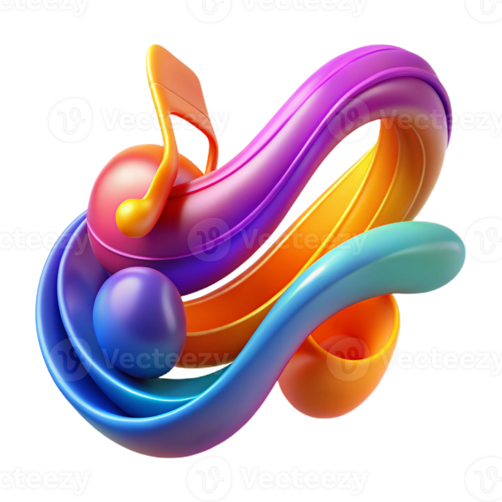 extraordinary artistic An abstract representation of music, using flowing lines and vibrant colors, with a rhythmic, harmonious style high resolution png