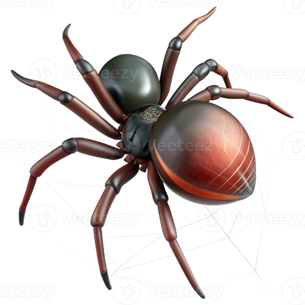 beautiful abstract A close-up of a spider spinning a web, macro photography, detailed process premium png