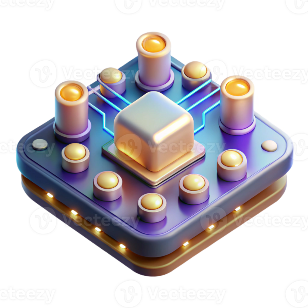 elegant abstract A close-up of a circuit board with glowing components, intricate details, electronic art style high resolution png