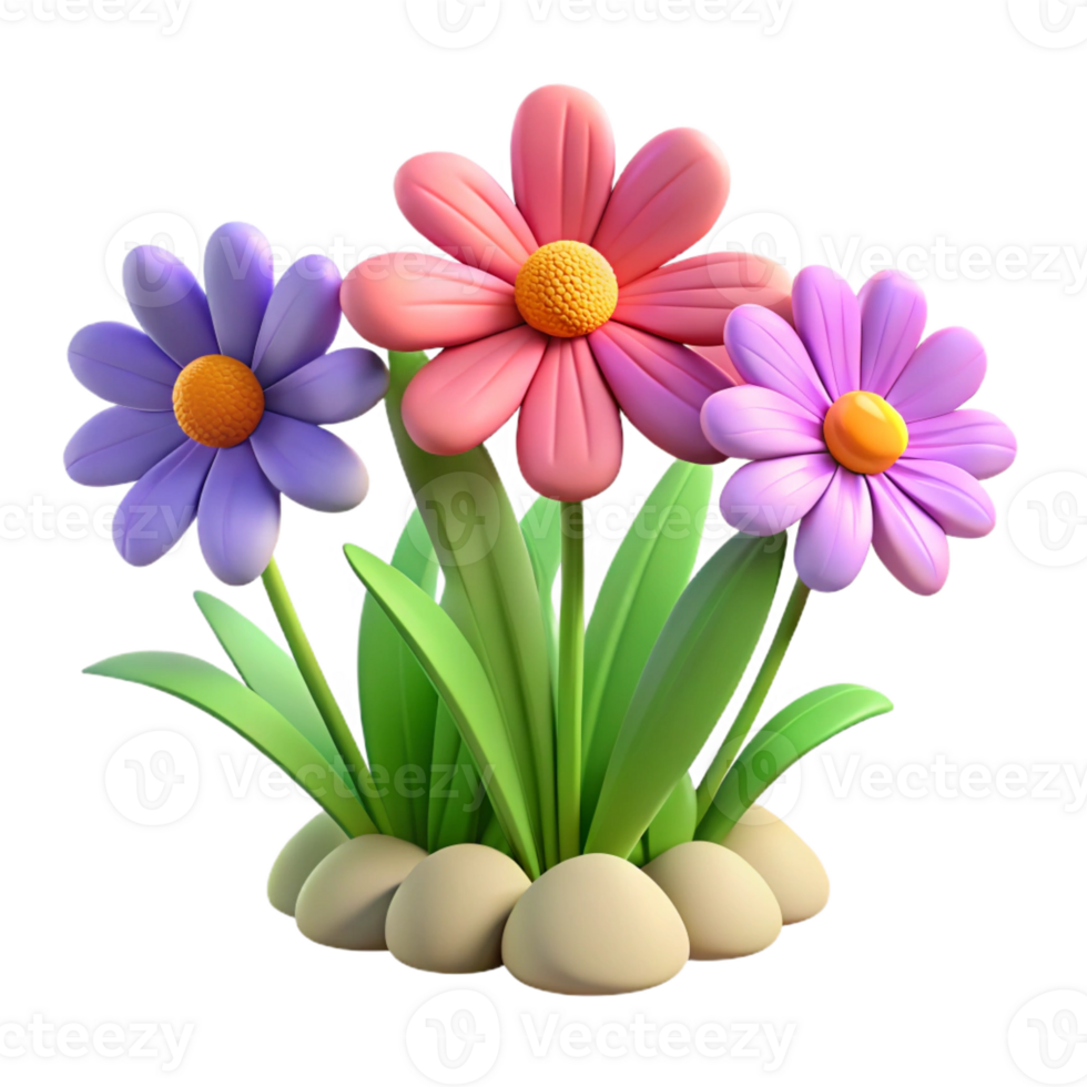 extraordinary abstract A cluster of vibrant wildflowers in a meadow, soft diffused light, botanical illustration style original png