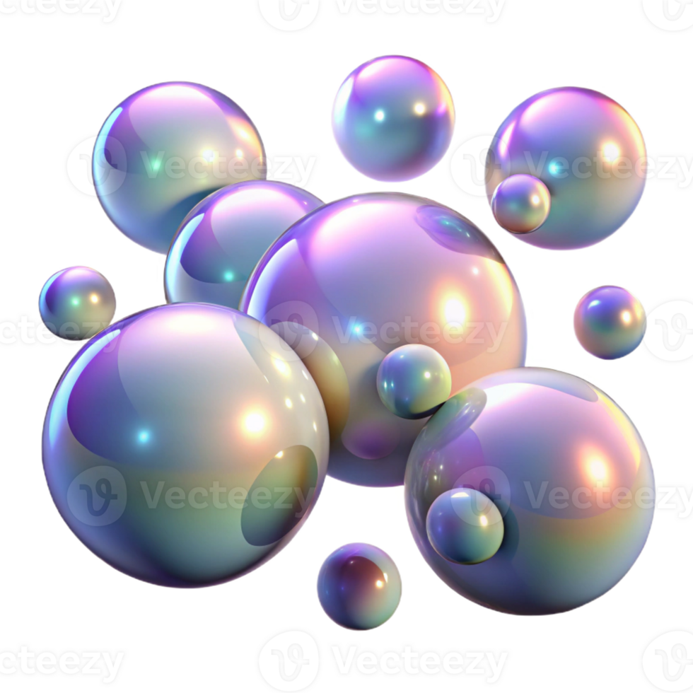 impressive creative A field of floating orbs with iridescent surfaces, emitting a soft, internal glow, in a surreal, magical realism style professional png