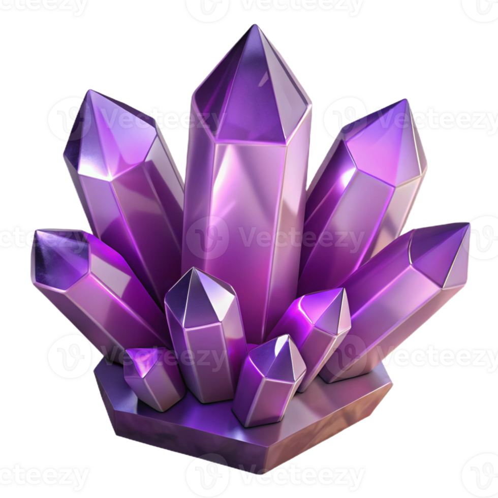 elegant minimalist A cluster of amethyst crystals, intricate facets, soft purple lighting, gemstone photography style high resolution png