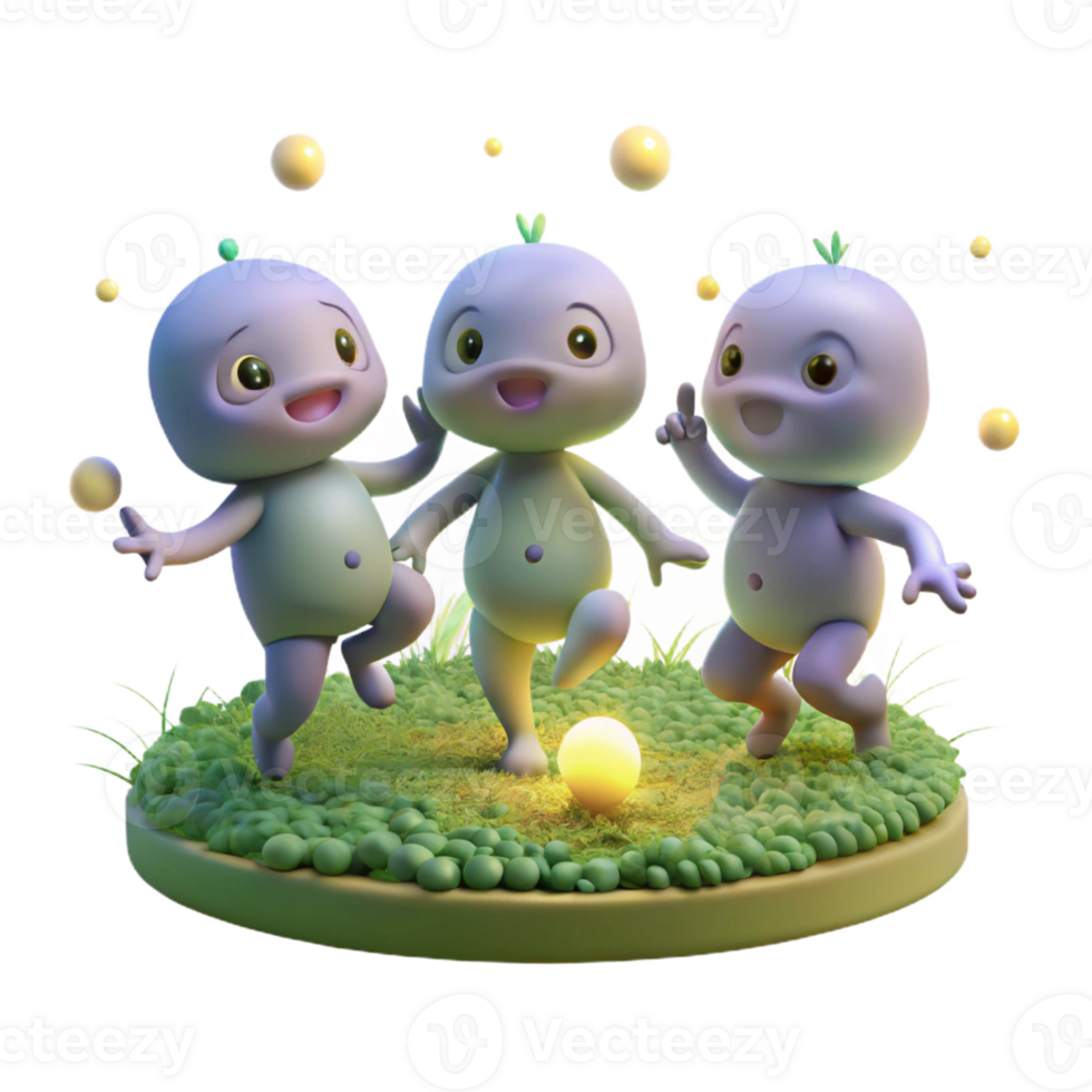 wonderful minimalist A group of playful sprites dancing in a moonlit meadow, surrounded by glowing fireflies. Soft, ethereal lighting. Impressionist style professional png