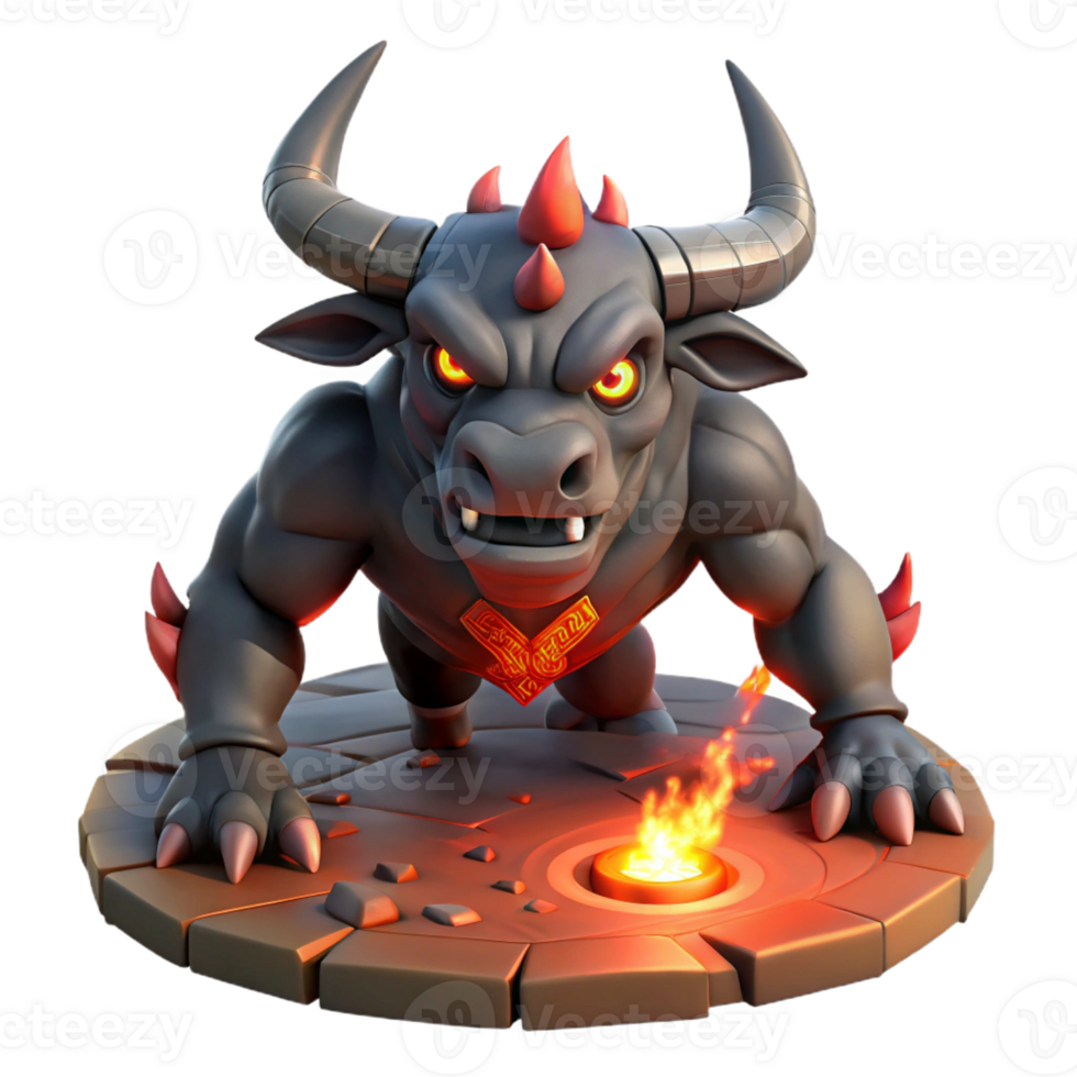 beautiful artistic A fearsome minotaur with glowing red eyes, charging through a labyrinth of obsidian, illuminated by flickering torchlight. Dynamic, action-oriented. Dark fantasy style 4K png
