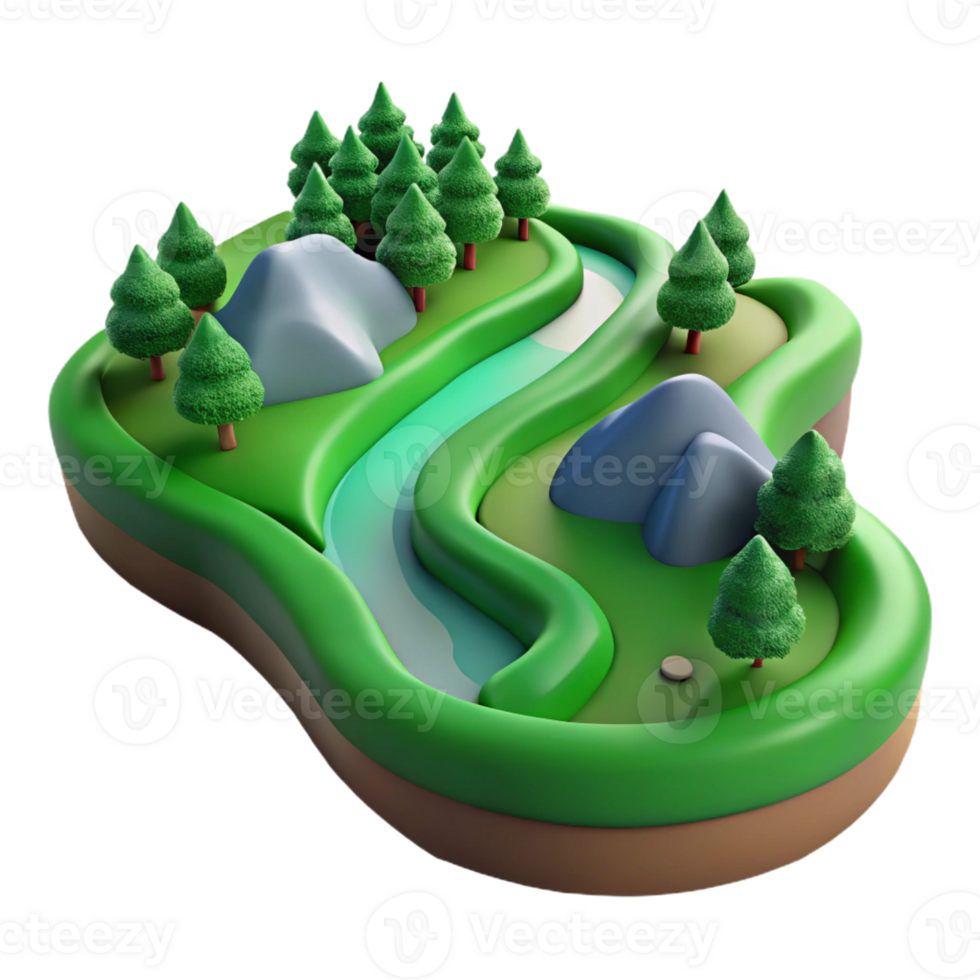 serene classic A winding river flowing through a green valley, aerial view, landscape photography style high resolution png