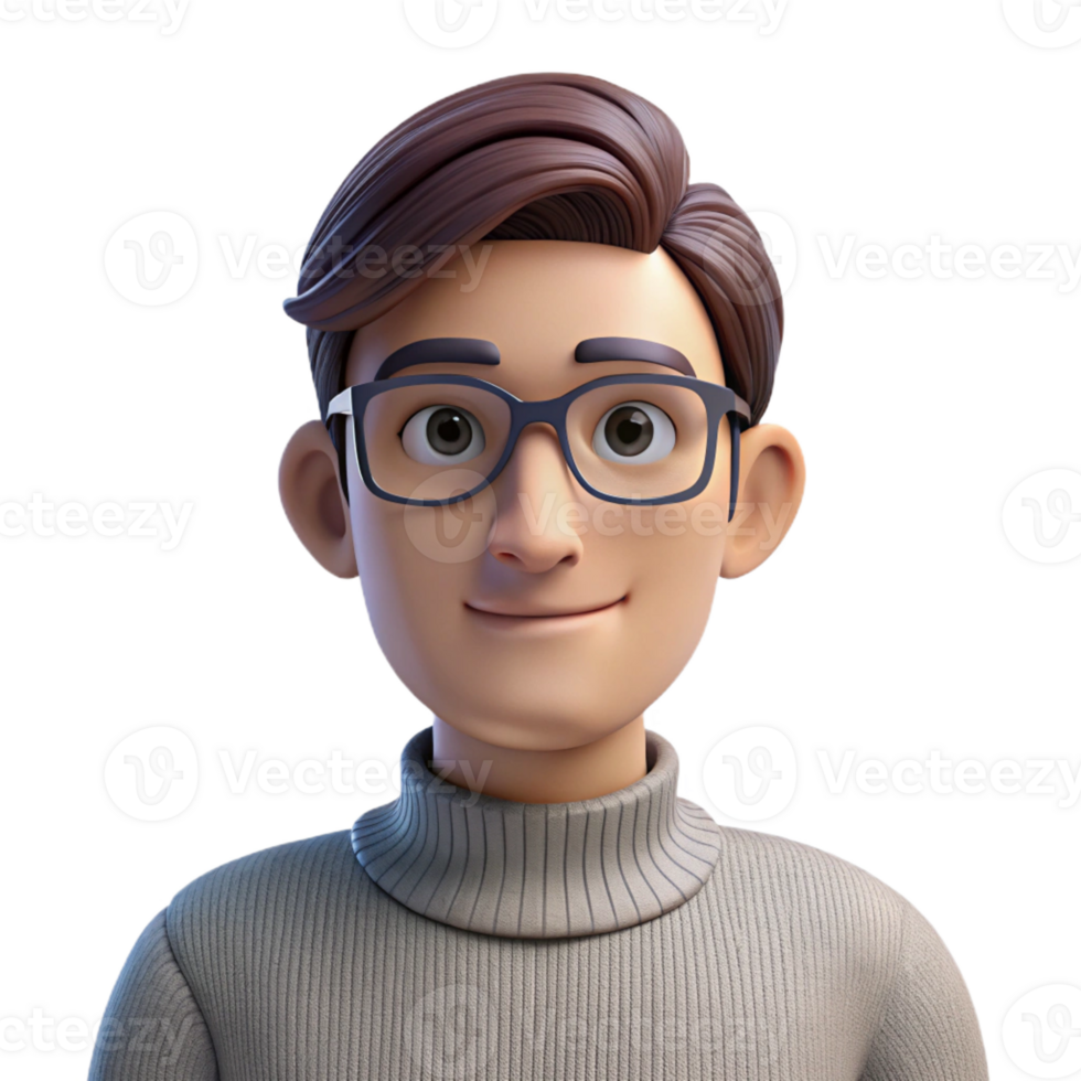 beautiful rustic Portrait of a young man with a thoughtful expression, wearing glasses and a sweater, lit by natural window light, in a minimalist style 4K png