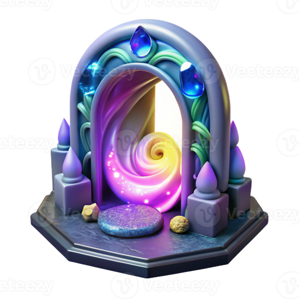 dramatic classic A magical portal swirling with colorful energy, leading to another dimension, mysterious and intriguing style genuine png