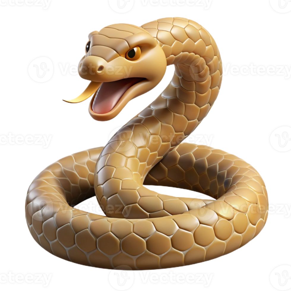 vibrant creative A coiled rattlesnake ready to strike, desert lighting, tense photography style exclusive png