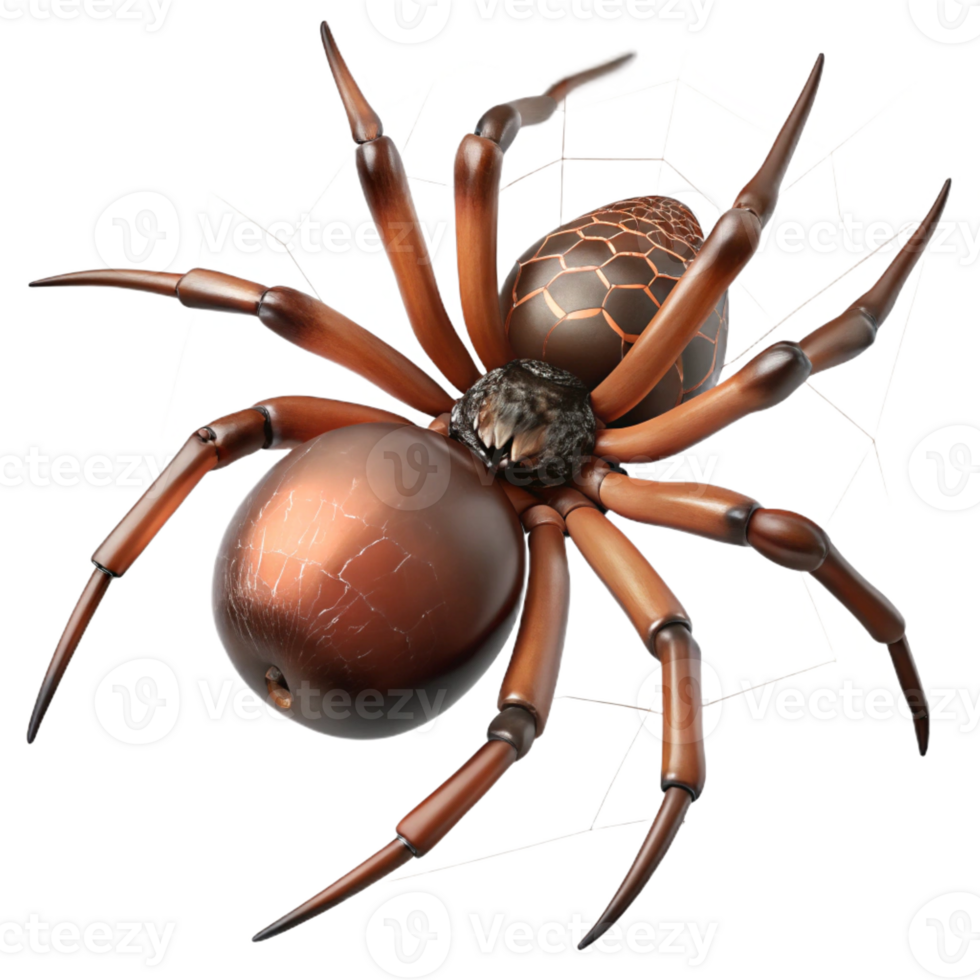 wonderful vintage A close-up of a spider spinning a web, macro photography, detailed process high resolution png
