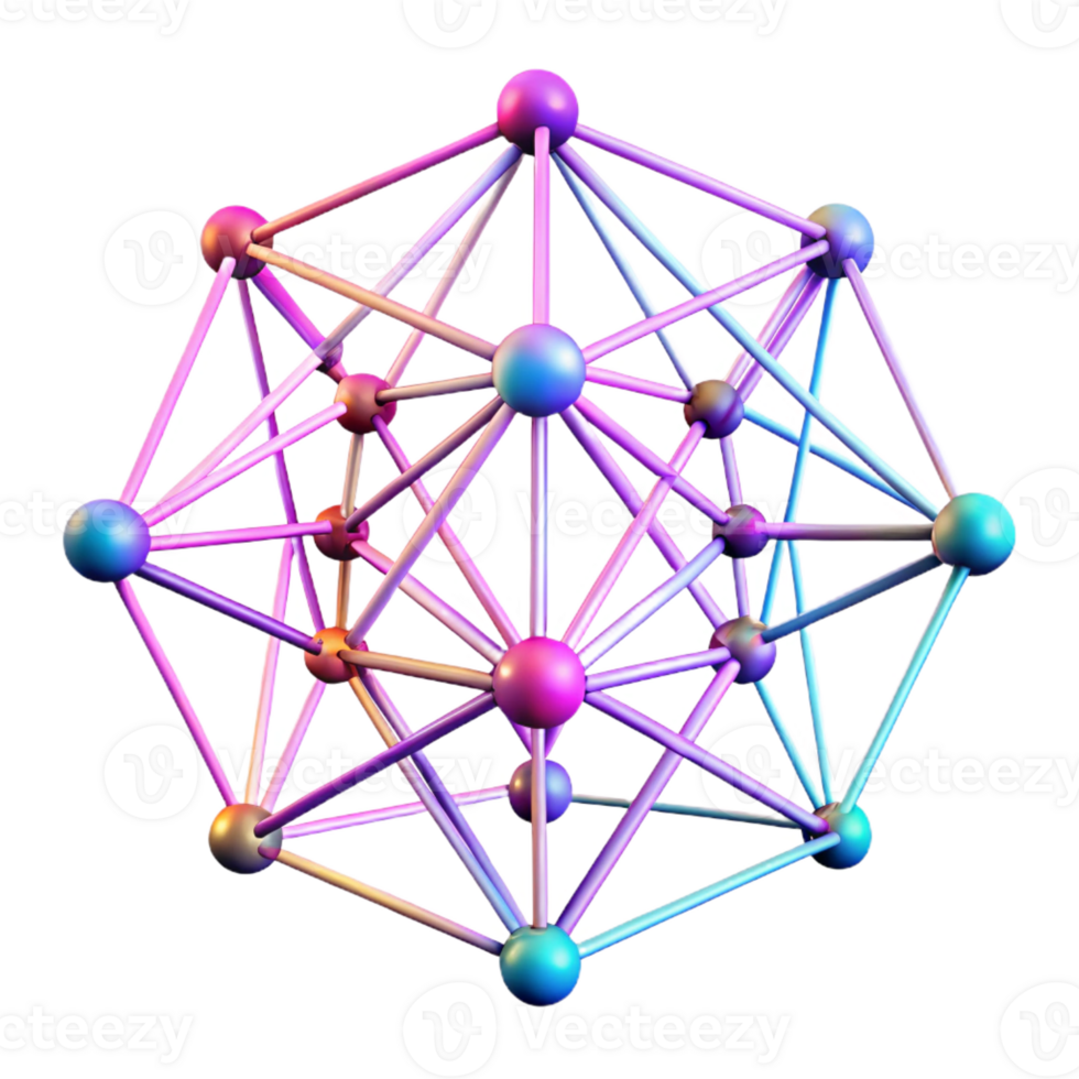 elegante tradicional un red de interconectado líneas formando un complejo web, con un degradado color esquema y un futurista estético original png