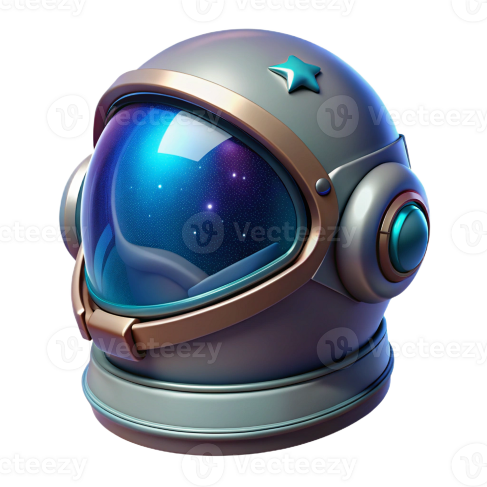 extraordinary traditional A close-up of a futuristic helmet with a transparent visor, reflecting a nebula and distant stars. Space opera style premium png