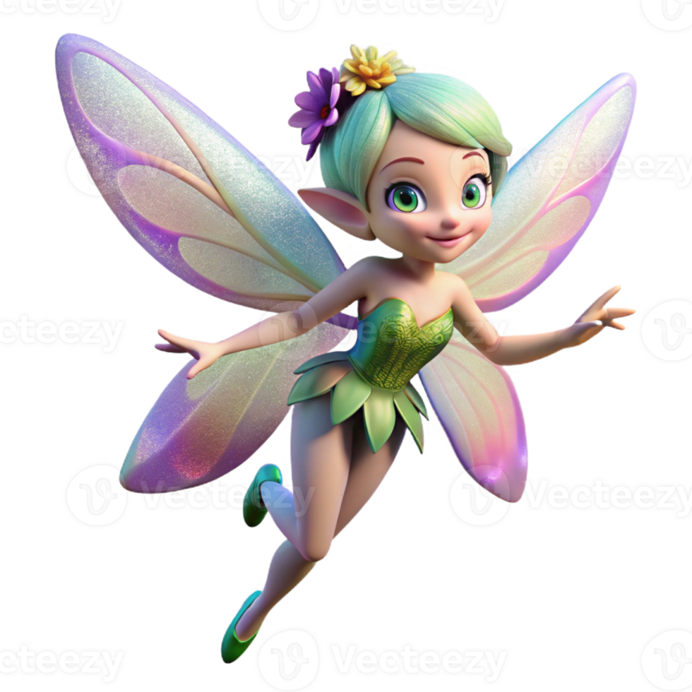 beautiful abstract A playful pixie with iridescent wings and sparkling eyes dances among wildflowers. Soft, dappled sunlight. Impressionist style original png