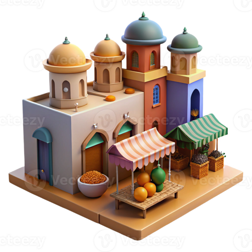 vibrant minimalist A bustling marketplace in a Moroccan medina, warm afternoon sunlight, street photography style detailed png