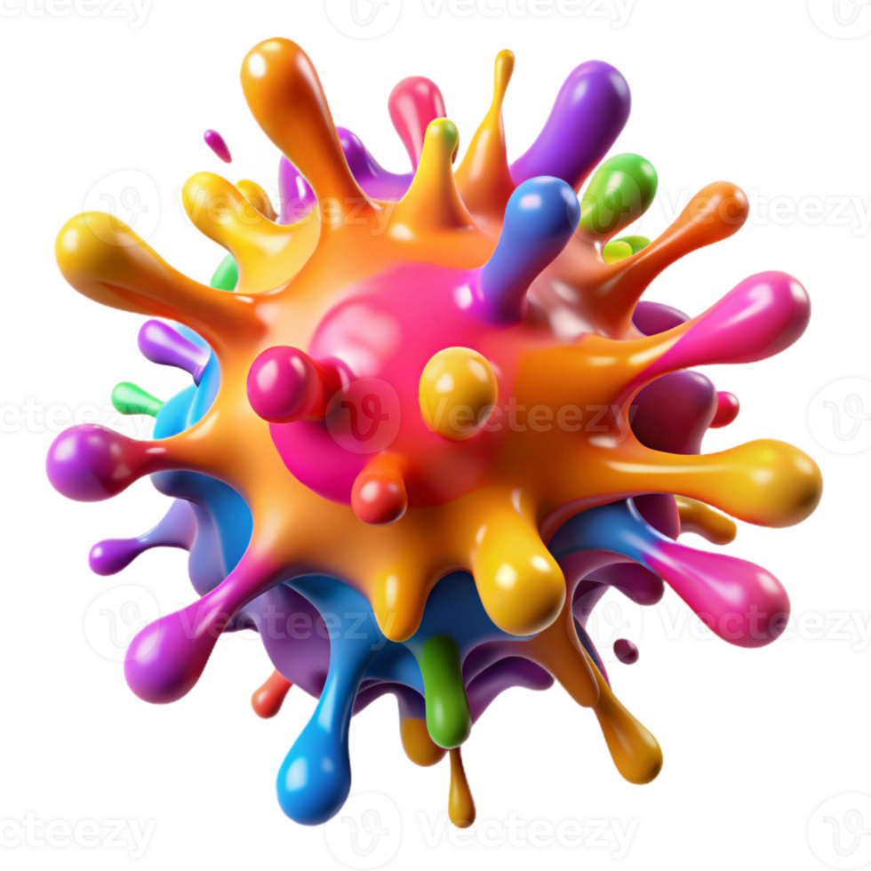 elegant minimalist A chaotic explosion of paint splatters, in a vibrant, expressionistic style high quality png