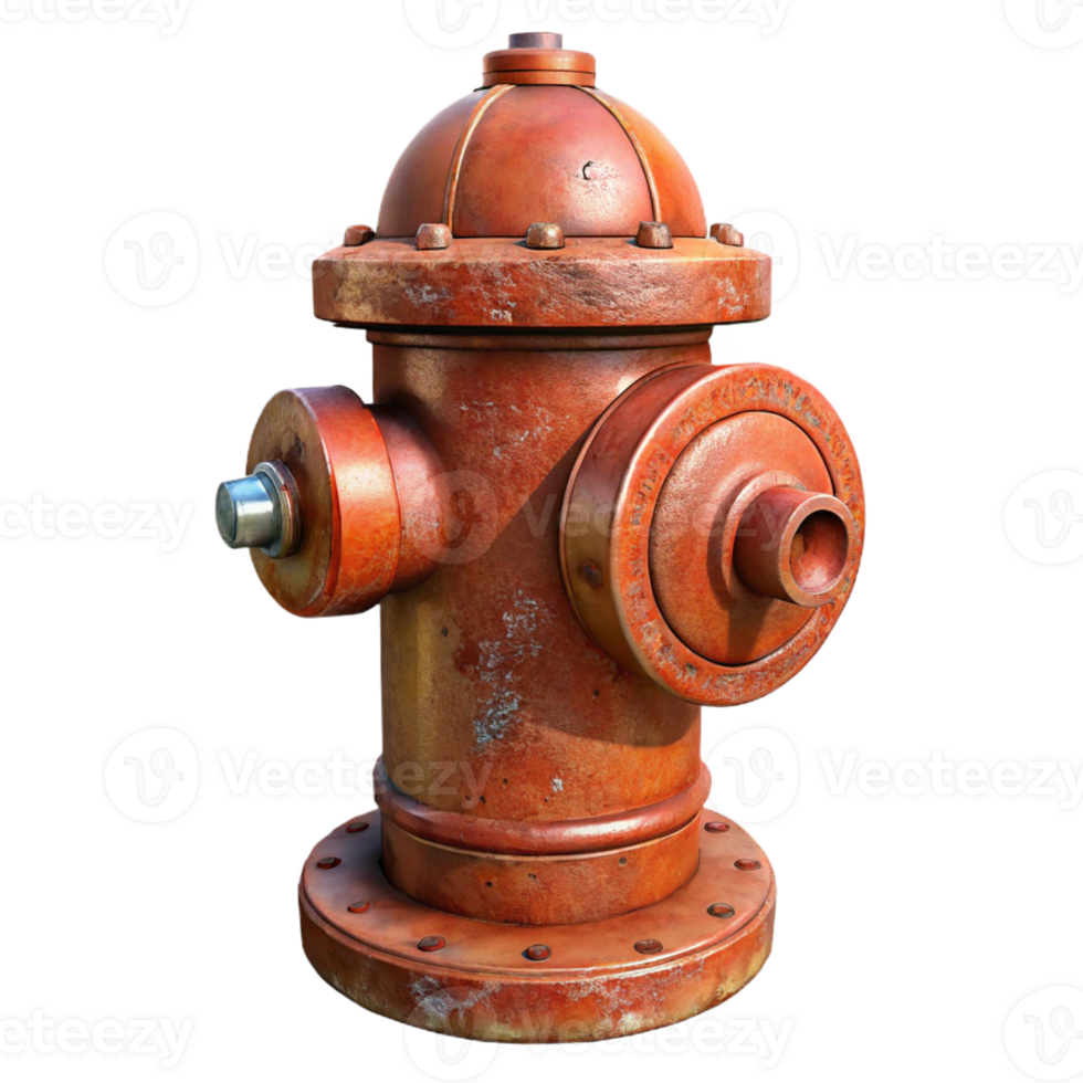 impressive classic A close-up of a rusty fire hydrant, urban detail photography, textured lighting exclusive png