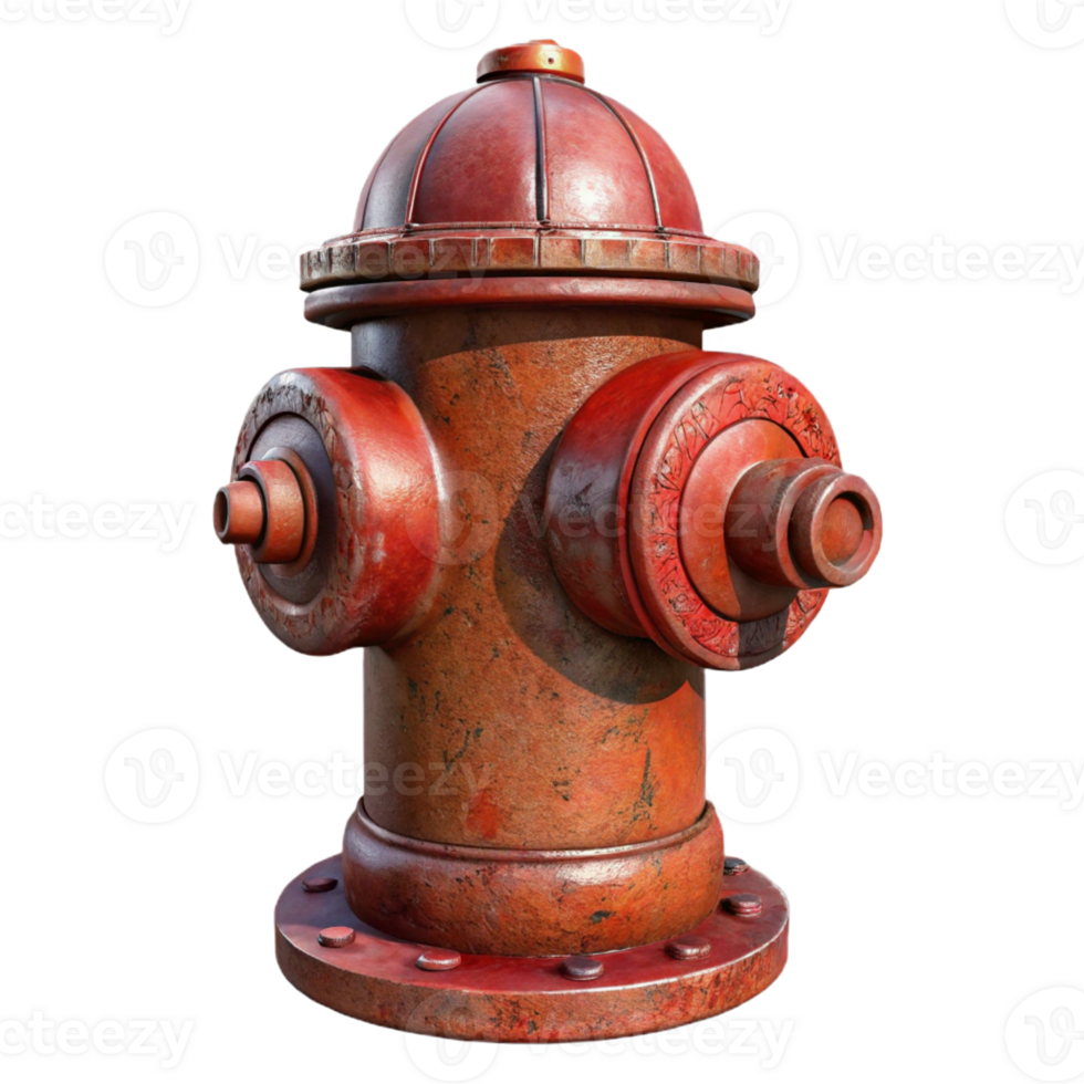impressive contemporary A close-up of a rusty fire hydrant, urban detail photography, textured lighting high quality png