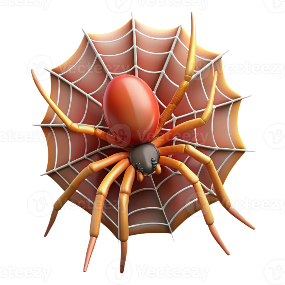 vibrant creative A spider spinning a web, dewy morning light, intricate and delicate style premium png